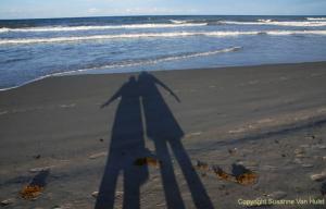 Long shadows at the beach